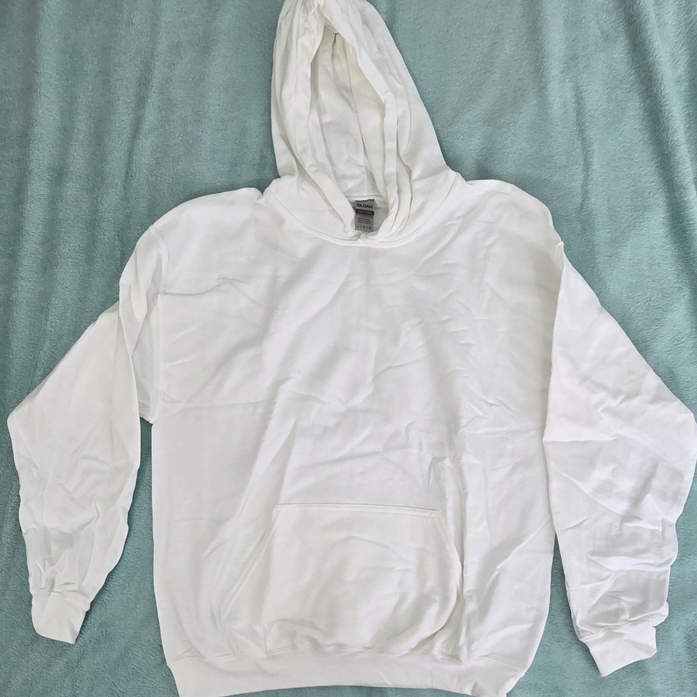 GILDAN Classic White Hoodie🧿
